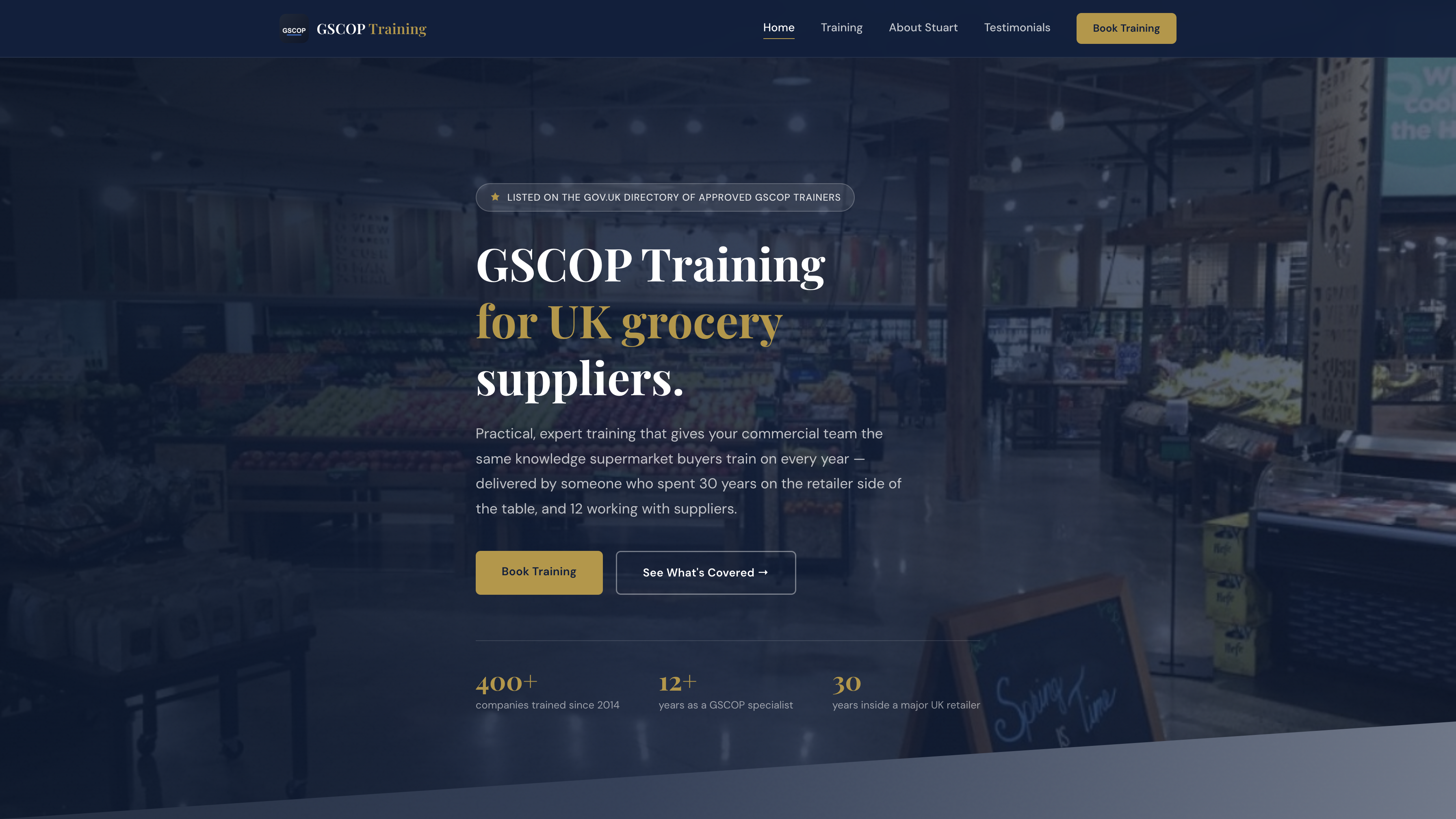 GSCOP Training website — professional B2B compliance training